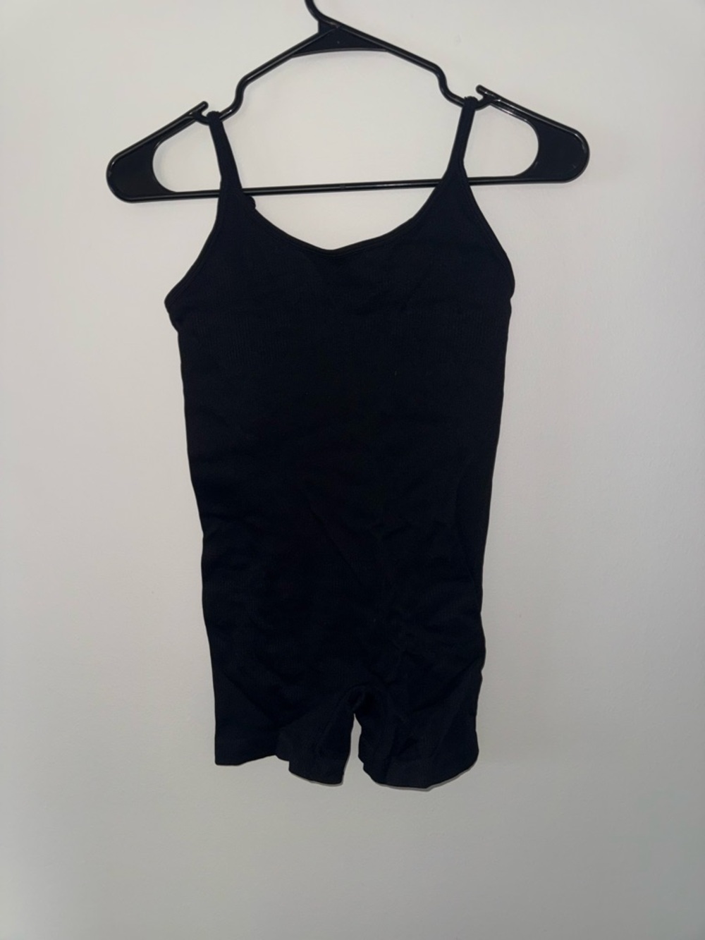 Sleeveless Ribbed Black Romper - Classic Stretch Jumpsuit